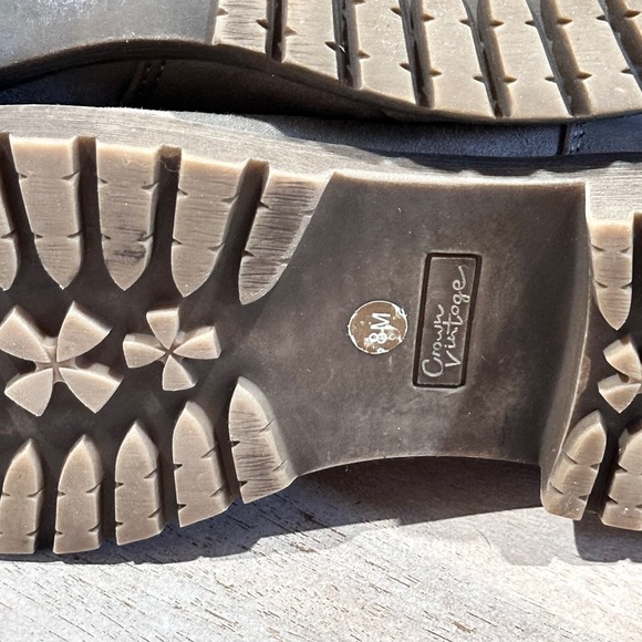 Crown Vintage Antigo Ankle Boots Womens 8M Lined Lace Zip Taupe Tan Combat Boots - Picture 12 of 16